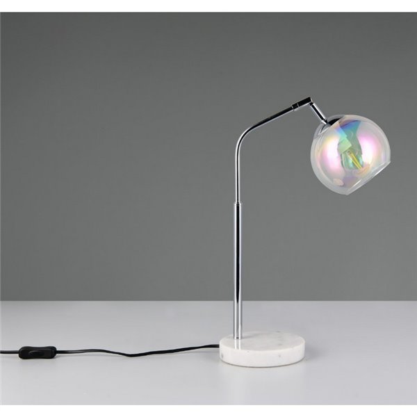 Lámpara de sobremesa pantalla redonda de vidrio iridiscente PAXTON bombilla excl. 1x E14 max. 10W IP20