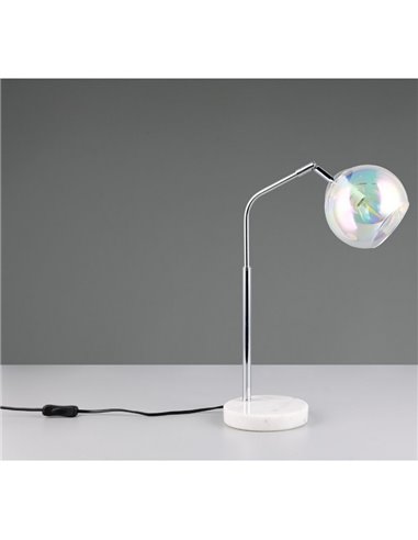 Lámpara de sobremesa pantalla redonda de vidrio iridiscente PAXTON bombilla excl. 1x E14 max. 10W IP20