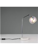 Lampe de table ronde abat-jour verre irisé PAXTON ampoule excl. 1x E14 max. 10 W IP20
