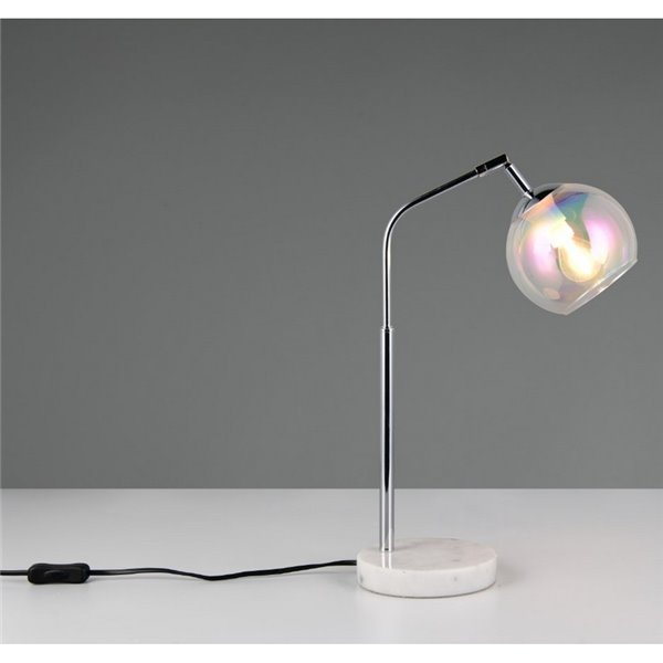 Lámpara de sobremesa pantalla redonda de vidrio iridiscente PAXTON bombilla excl. 1x E14 max. 10W IP20