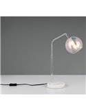 Lampe de table ronde abat-jour verre irisé PAXTON ampoule excl. 1x E14 max. 10 W IP20