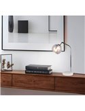 Lámpara de sobremesa pantalla redonda de vidrio iridiscente PAXTON bombilla excl. 1x E14 max. 10W IP20