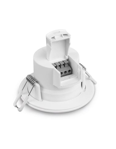 Luminária de embutir LED YUCATAN CCT de 8W com sensor de movimento, 2700K-3000K-4000K, branca, IP54, com e sem sensor PIR, 8W 88