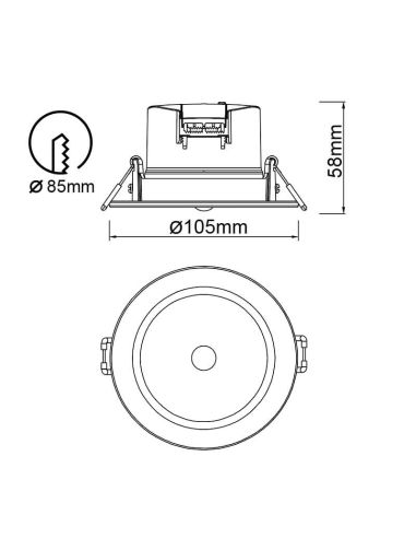 LED Downlight mit Bewegungssensor 8W...