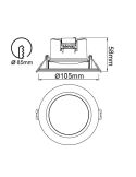 Spot LED encastrable d'extérieur IP65 YUCATAN CCT 2700K-3000K-4000K Blanc 6,5W/10W