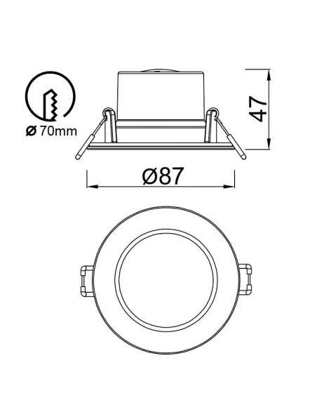 Spot LED encastrable d'extérieur IP65 YUCATAN CCT 2700K-3000K-4000K Blanc 6,5W/10W