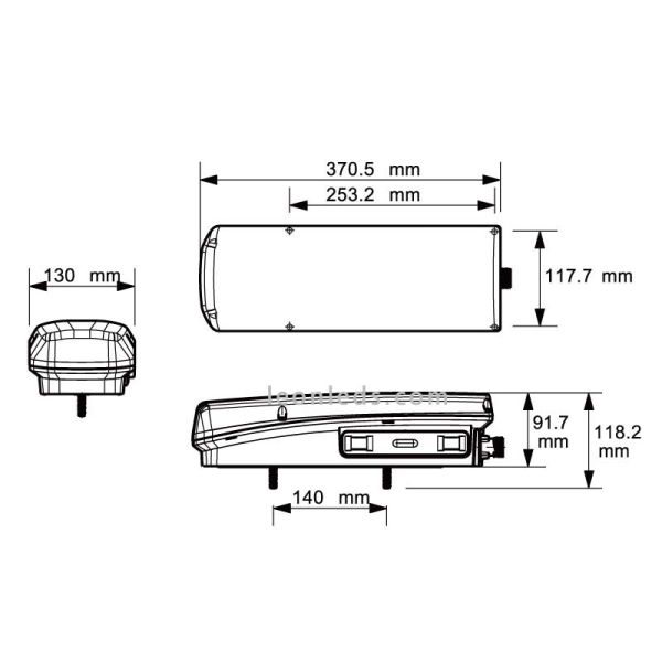 Piloto Trasero LED 12/24V 8 Funciones 26075 de Lucidity para cabezas tractoras intermitene progresivo | LeonLeds Iluminación