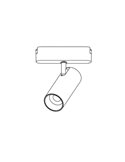 Foco carril LED orientable 12W, LIMBO, 24º negro, 3000K