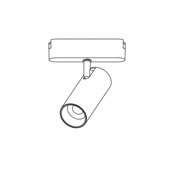 Spot LED sur rail orientable 6W LIMBO, 24º noir, 3000K ou Dimmable CTT