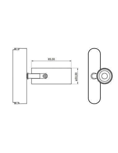 Spot LED sur rail orientable 6W LIMBO, 24º noir, 3000K ou Dimmable CTT