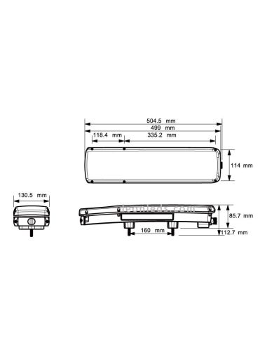 Piloto Trasero LED 12/24V 8 Funciones 50,5CM para cabez tractora 26077 Lucidity| LeonLeds