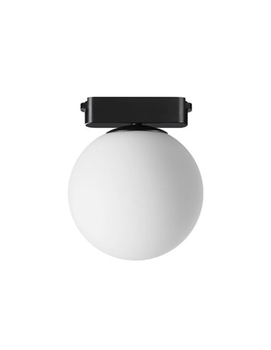 Luminaria de carril en forma de bola LIMBO, 6W 120º negro, 3000K o Regulable CTT