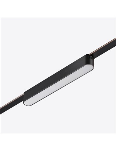 Luminaria lineal de carril LIMBO 22,2cm, 12W 110º negro, 3000K o Regulable CTT