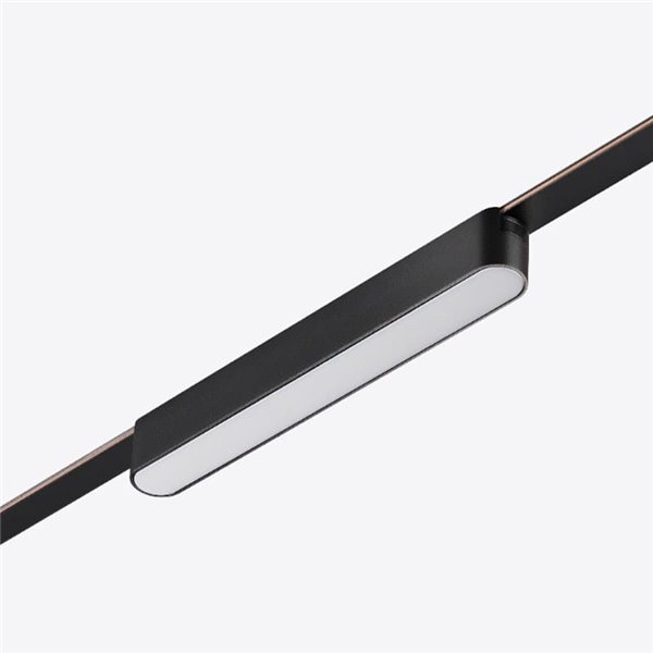 Luminaria lineal de carril LIMBO 22,2cm, 12W 110º negro, 3000K o Regulable CTT