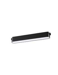 Luminaria lineal de carril LIMBO 22,2cm, 12W 110º negro, 3000K o Regulable CTT