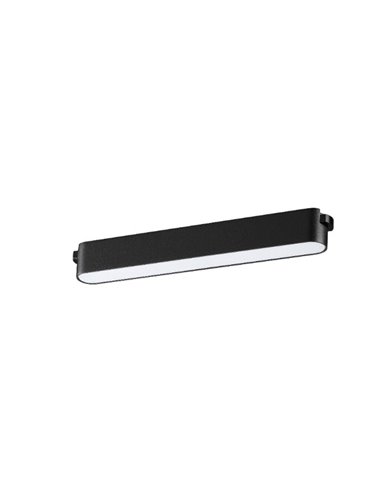 Luminaria lineal de carril LIMBO 22,2cm, 12W 110º negro, 3000K o Regulable CTT