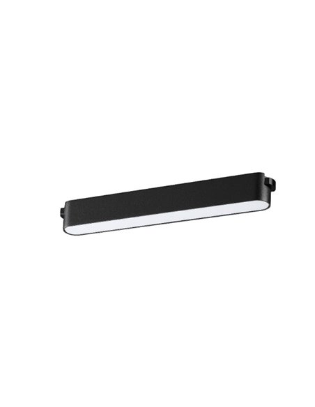 Luminaria lineal de carril LIMBO 22,2cm, 12W 110º negro, 3000K o Regulable CTT