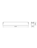 Luminaria lineal de carril LIMBO 22,2cm, 12W 110º negro, 3000K o Regulable CTT