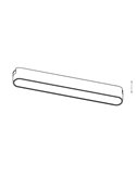 Luminaria lineal de carril LIMBO 22,2cm, 12W 110º negro, 3000K o Regulable CTT