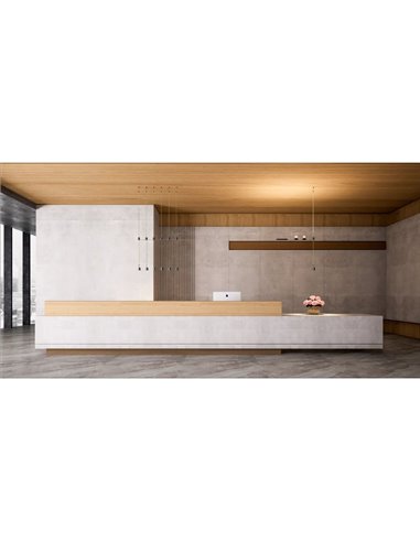 Luminária de trilho linear LIMBO 22,2 cm, 12 W 110º preta, 3000 K ou CTT regulável