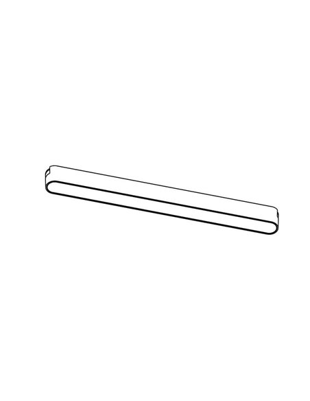 Luminária de trilho linear LIMBO 33cm, 18W 3110º preta, 3000K ou CTT regulável