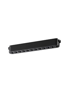 Luminaria lineal rejilla de carril LIMBO 22,2cm, 12W 24º negro, 3000K o Regulable CTT