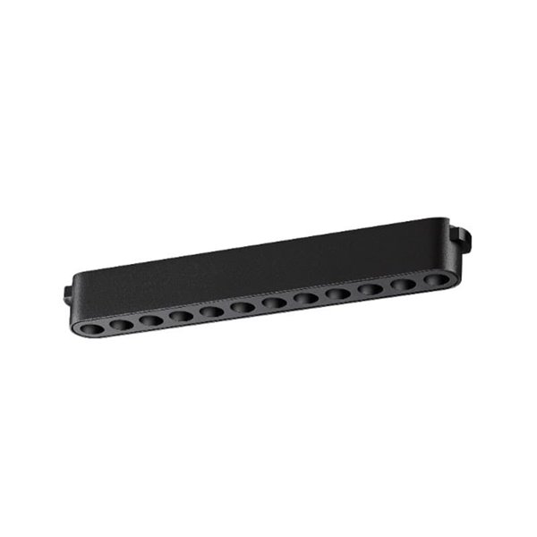 Luminaria lineal rejilla de carril LIMBO 22,2cm, 12W 24º negro, 3000K o Regulable CTT