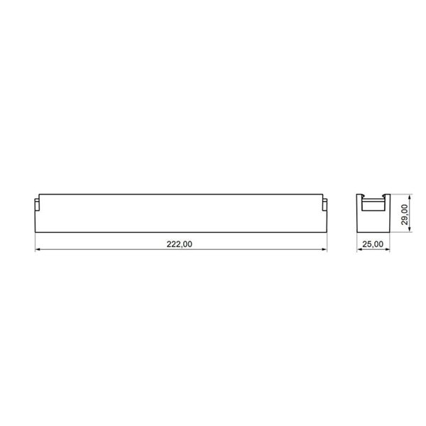 Luminaria lineal rejilla de carril LIMBO 22,2cm, 12W 24º negro, 3000K o Regulable CTT