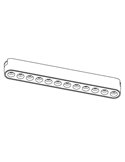 Luminaria lineal rejilla de carril LIMBO 22,2cm, 12W 24º negro, 3000K o Regulable CTT