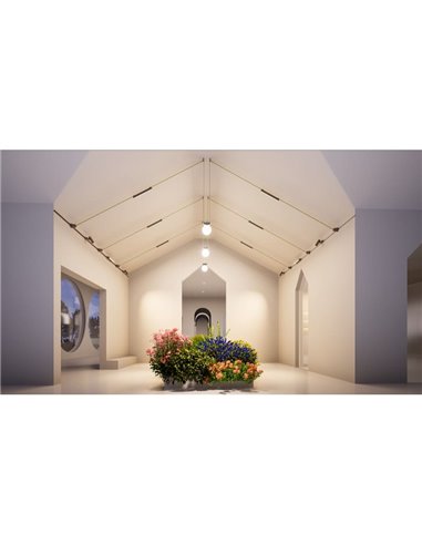 Luminária de grade linear LIMBO 22,2cm, 12W 24º preta, 3000K ou CTT regulável