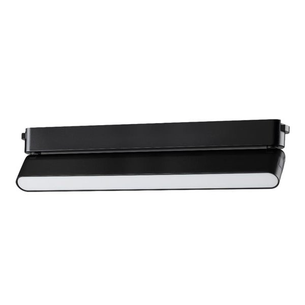 Luminaria lineal orientable de carril LIMBO 33cm, 18W 110º negro, 3000K o Regulable CTT