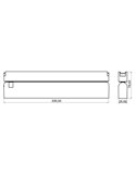 Luminaria lineal orientable de carril LIMBO 33cm, 18W 110º negro, 3000K o Regulable CTT