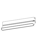 Luminaria lineal orientable de carril LIMBO 33cm, 18W 110º negro, 3000K o Regulable CTT