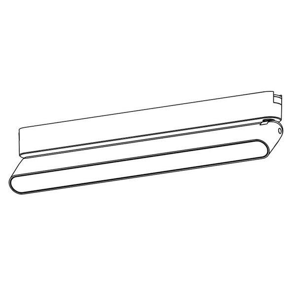 Luminaria lineal orientable de carril LIMBO 33cm, 18W 110º negro, 3000K o Regulable CTT