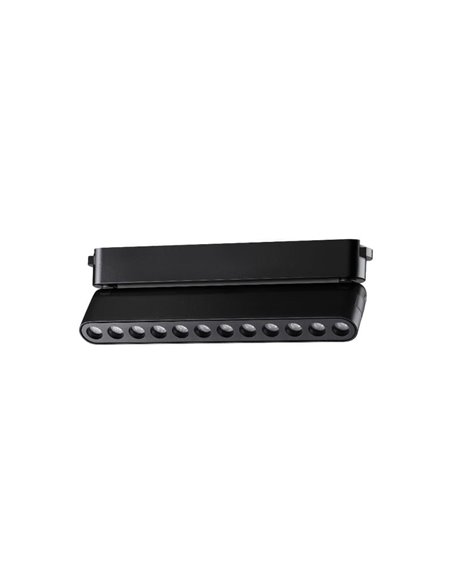 Luminaria lineal orientable rejilla de carril LIMBO, 12W 24º negro, 3000K o Regulable CTT