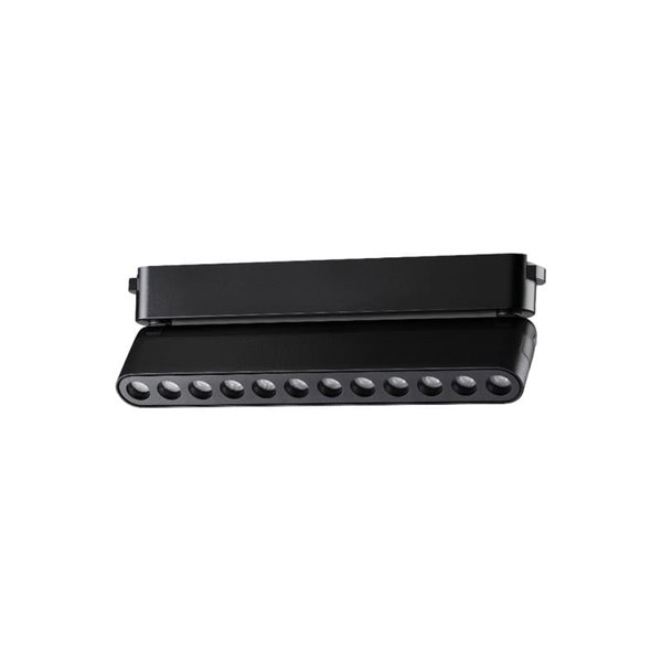 Luminaria lineal orientable rejilla de carril LIMBO, 12W 24º negro, 3000K o Regulable CTT