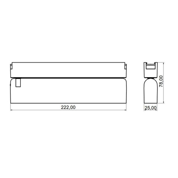 Luminaria lineal orientable rejilla de carril LIMBO, 12W 24º negro, 3000K o Regulable CTT