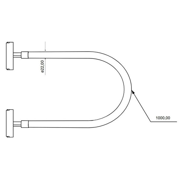 Luminária LED de silicone para trilho LIMBO, 1 metro, 360º, 14W 3000K ou CTT regulável