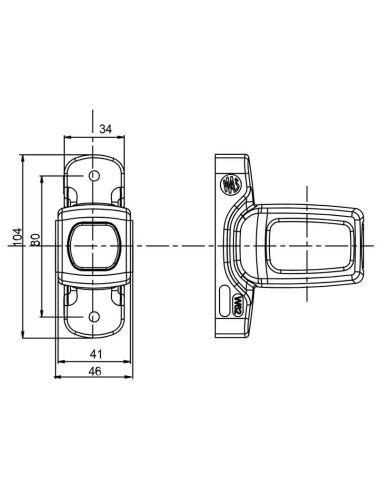 LED-Horn kurz mit Logo WAS Amber -...
