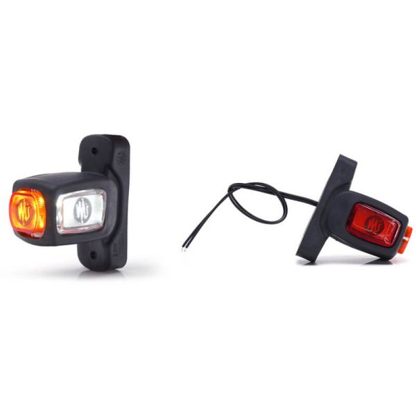 Cuerno LED corto con logo WAS Ambar - Blanco - Rojo 12V 24V A R1 SM1 W62 2053L