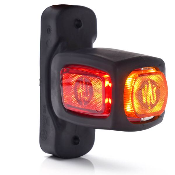 Buzina curta de LED com logotipo WAS Âmbar - Branco - Vermelho 12V 24V A R1 SM1 W62 2053L