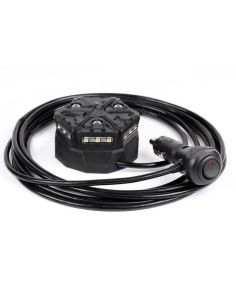 Luz magnética LED giratória com conector para acendedor de cigarros MICRO BRIGHT 12V âmbar IP67 | SAE J845 Classe 3, ECE R10, IP 2