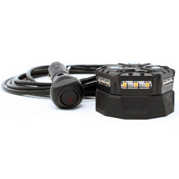 Rotativo LED magnético con conector de mechero MICRO BRIGHT 12V Ámbar IP67 | SAE J845 Class 3, ECE R10, IP67 Ø 7,5Cm