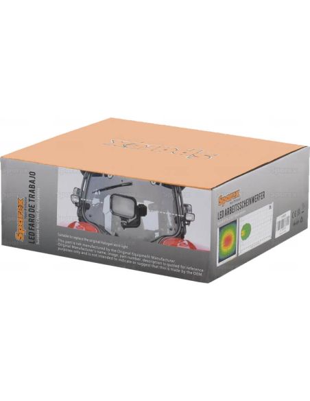Caja Faro de Trabajo LED rectangular con soporte 4200 Lúmenes | 10-30V | Clase 5 | Compatible con Case IH, New Holland, Steyr