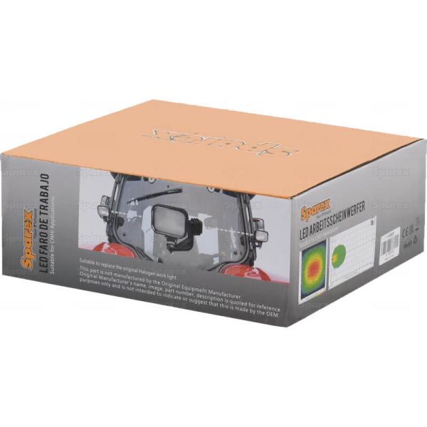 Caja Faro de Trabajo LED rectangular con soporte 4200 Lúmenes | 10-30V | Clase 5 | Compatible con Case IH, New Holland, Steyr