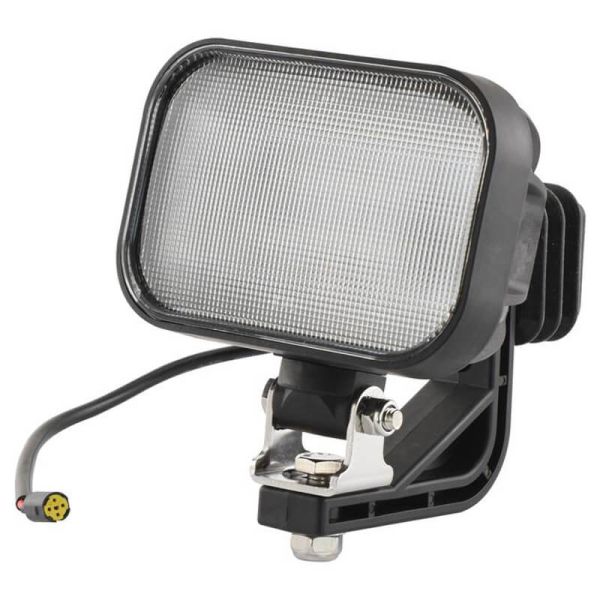 Luz de trabalho LED retangular com suporte de 4200 lúmens | 10-30 V | Classe 5 | Compatível com Case IH, New Holland, Steyr