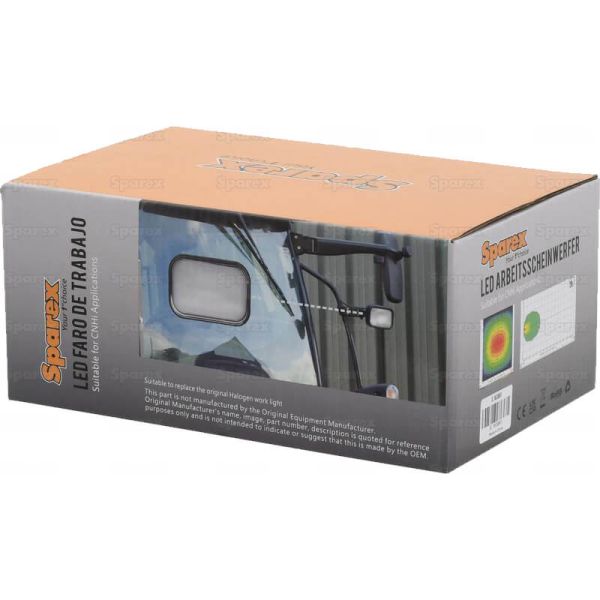 Lampe de travail LED rectangulaire pivotante à montage latéral 4200 lumens | 10-30 V | Compatible avec Case IH, New Holland et S