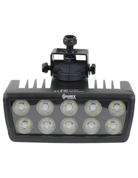 Projecteur de travail rectangulaire pivotant à LED pour Massey Ferguson 10 260 lm Classe 5 Connecteur Deutsch