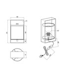 Lámpara de sobremesa decorativa PAIL estructura metálica y pantalla de tela blanca bombilla excl. 1x E27 max. 10W IP20