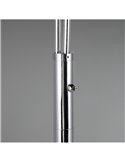 Lámpara de pie con 3 pantallas vidrio iridiscente PAXTON interruptor integrado ↕200cm bombilla excl. 3x E27 max. 10W IP20